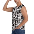 thumbnail image 3 of Kdxio Lilies Flowers for Men's Muscle T-shirt,Sleeveless for Workout Running Athletic Gym Lounge Casual, 3 of 7