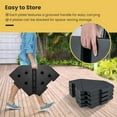 thumbnail image 5 of CZMDZH 208 lbs Offset Patio Umbrella Base, HDPE 4 PCS Cantilever Umbrella Stand, Water Sand Fillable, Heavy Duty Umbrella Weighted Base for Garden Yard Poolside Outdoor Market, 5 of 15