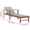 thumbnail image 4 of vidaXL Sun Lounger Poly Rattan and Solid Acacia Wood Grey, 4 of 5