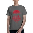 thumbnail image 1 of Stranger Things Group Shot Bike Ride Upside Down Silhouette Men's Basic Short Sleeve T-Shirt Deep Heather X-Large, 1 of 5