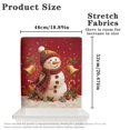thumbnail image 6 of TSOVTHRID Cute Snowman Bell Print Removable Chair Back Cover Chair Back Slipcovers Stretch Polyester Fabric Chairs Cover for Dining Room Kitchen Party Ceremony Christmas Decor, Set of 2, 6 of 7