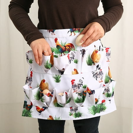 

Adjustable Eggs Apron Easy to Wear Polyester Cotton Stain Resistant Eggs Collecting Apron Kitchen Supplies