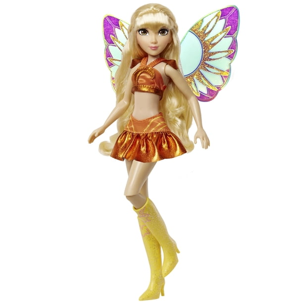 Muñeca Hada Winx Club Stella 27 cm con Alas Brillantes