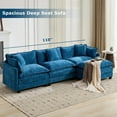 thumbnail image 6 of SoarFlash 107.4" Chenille Sectional Sofa, Comfy Modular Loveseat Sofa, Modern 3-Seat Couch Deep Seat Sofa Set for Living Room,Blue, 6 of 15