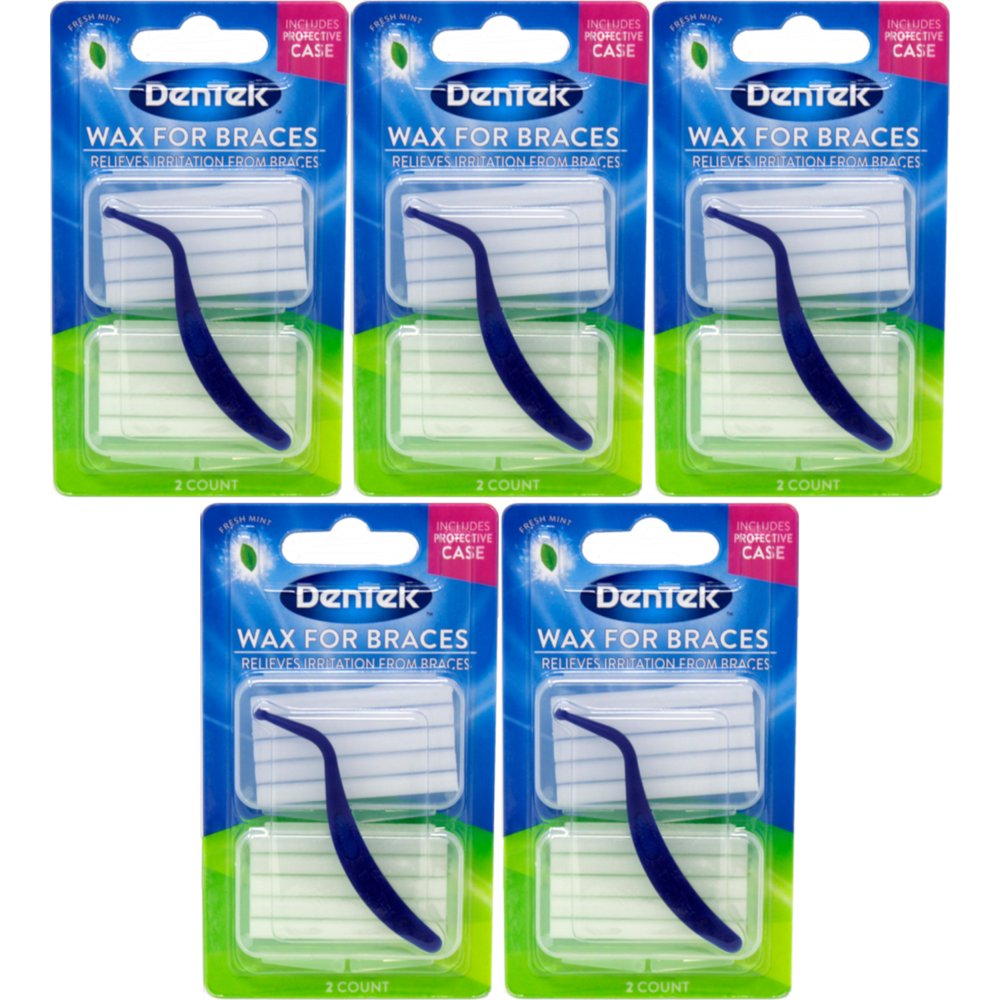 5 Pack DenTek Wax For Braces 1 Each