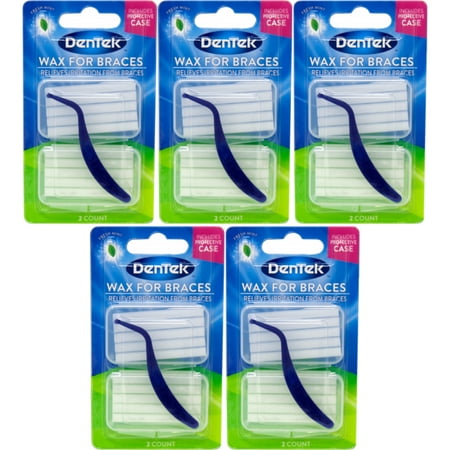 5 Pack - DenTek Wax For Braces 1 Each
