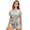 Grey, variant on Women's Casual Tie-Waist Tunic T-Shirt, Round Neck Short Sleeve Bow Knot Blouse, Loose Fit Summer Top Pink M