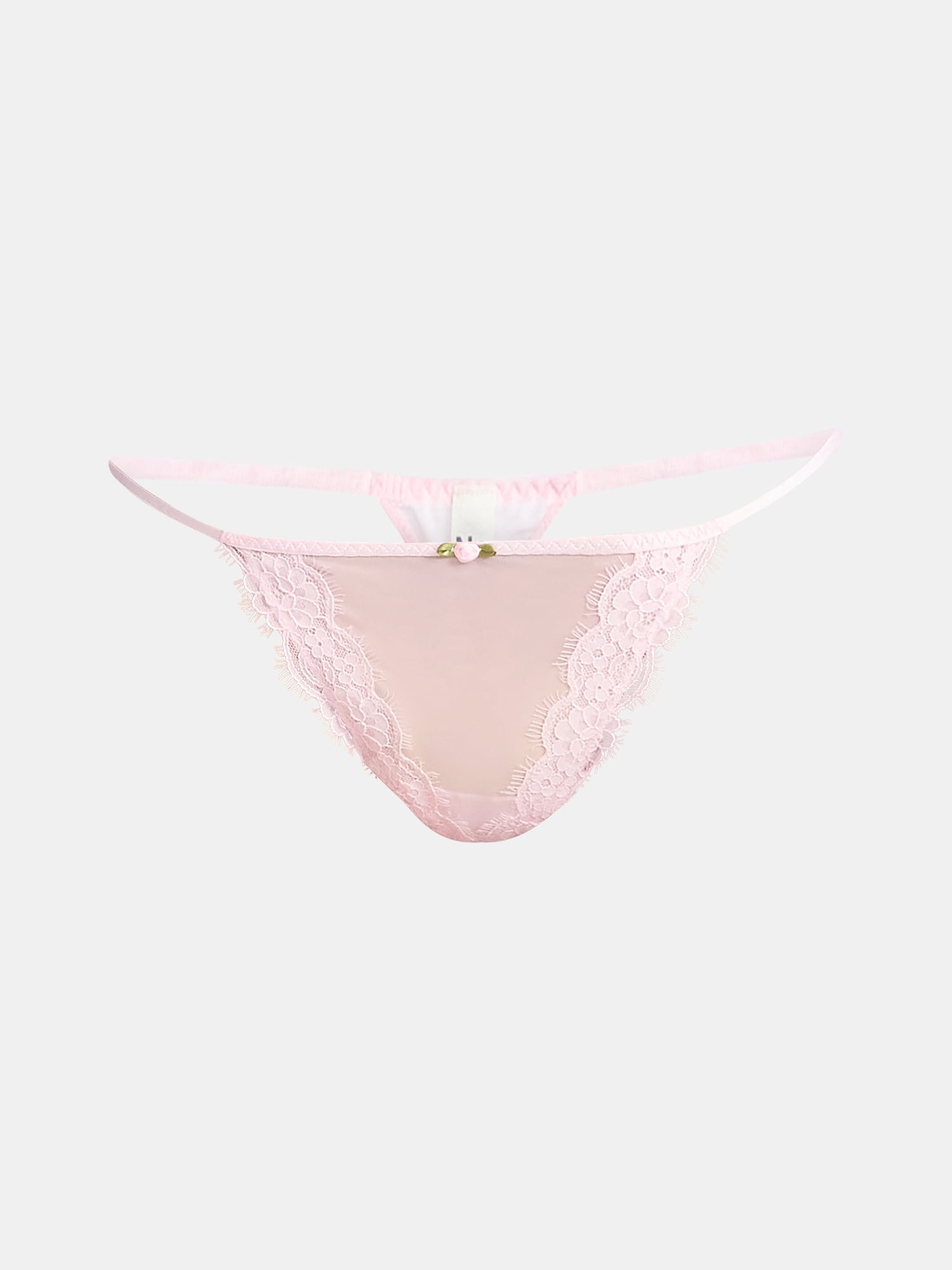 No Boundaries Valentine's Day Sheer Micro Thong Panties, 2-Pack, Women's