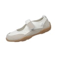 thumbnail image 2 of Women's Minimalist Casual Shoes, Mary Jane Sneakers Flats Dressy Shoes for Women, Ballet Sneakers Wide Toe Box With Non Slip Retro Tennis Lightweight Maryjane Sneakers, White 5.5, 2 of 5