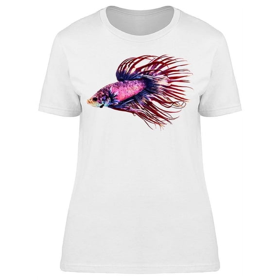 Crowntail Multi Color Siam Betta T-Shirt Women -Image by Shutterstock, Female x-Large