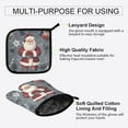 thumbnail image 3 of Yayeee Oven Mitts and Pot Holder Set of 2 Heat Resistant Kitchen Gloves Baking Hot Pad, Christmas Santa, 3 of 5