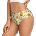 thumbnail image 2 of Balery Honey Honeycomb Ropa Interior de Algodón para Mujer con Dibujo – Braguitas Cómodas y Elásticas, Estilo Clásico-Small, 2 of 6