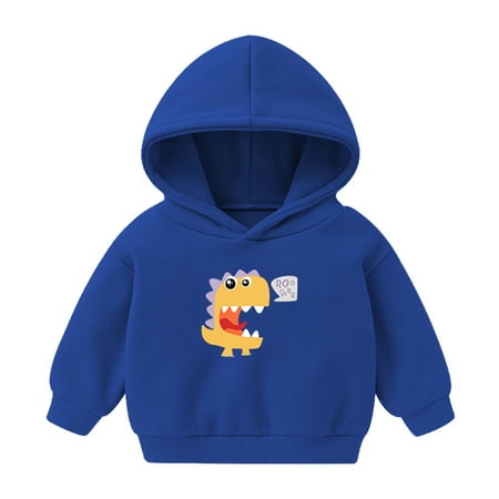 

TIREOW Boy s and Girl s Soft Hoodies Toddler Autumn Winter Cute and Warm Pullover Tops Baby Girls Boys Sweatshirt Dinosaur Cartoon Tops