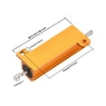 thumbnail image 3 of 50W 3 Ohm Aluminium Housing Chassis Mount Wirewound Power Resistor Glod 1pcs, 3 of 4