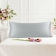 thumbnail image 2 of Funda de almohada de satén suave PiccoCasa con cremallera, funda de almohada larga, tamaño king, gris, 2 of 7