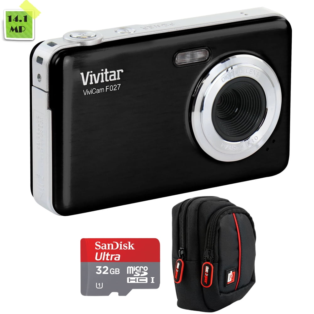 Vivitar 14.1 MP DIGITAL CAMERA WITH 2.4" TFT Bundle with Deco Gear Point and Shoot Field Bag