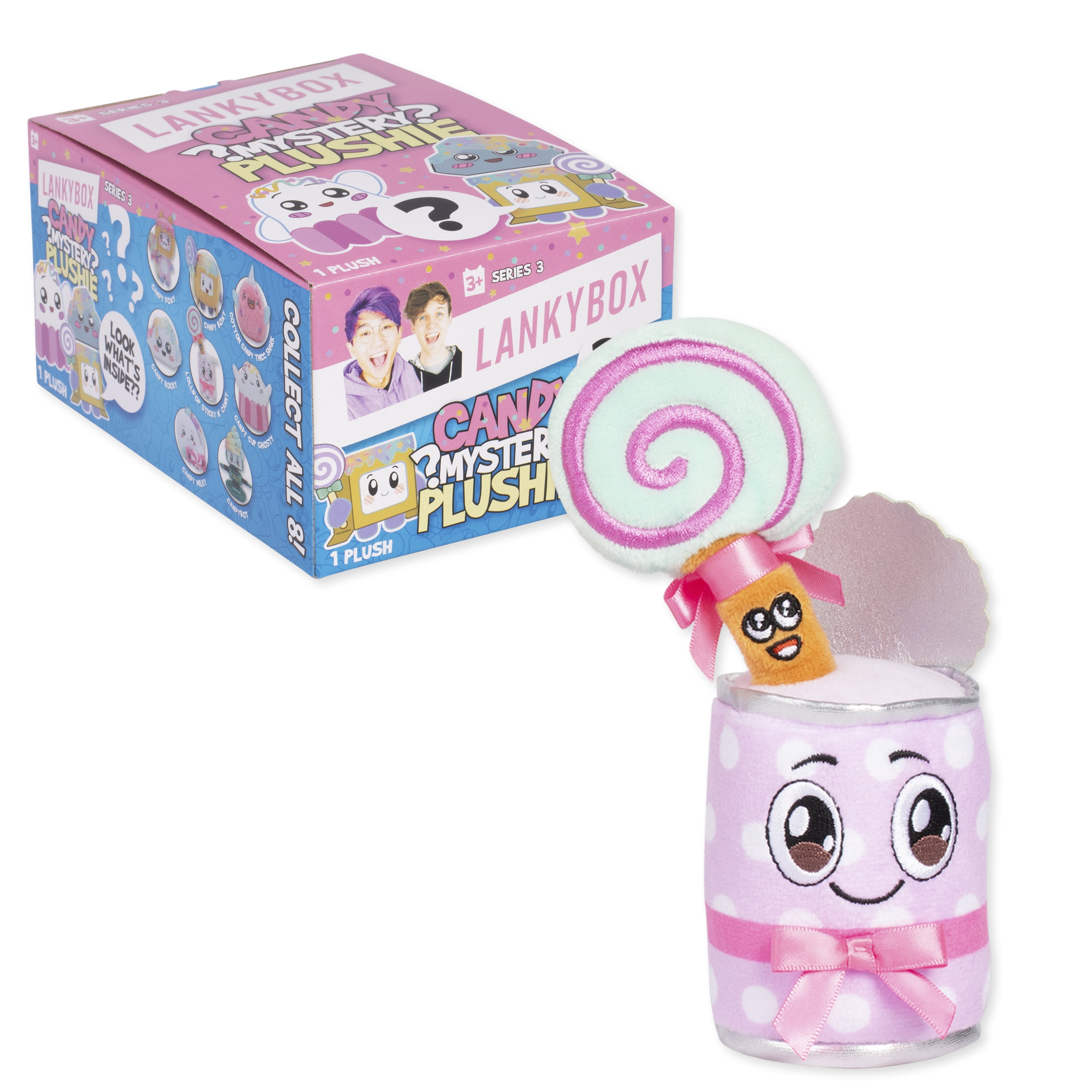 LankyBox Mystery Plush, Candy Collection, Collectible Blind Box Mini Plush, Officially Licensed LankyBox Merch