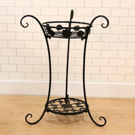 COSMOBETTY Metal Plant Stand Black Multilayer Design Use 1Set 21.5x14.9x8.7in