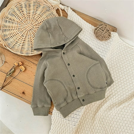 

hunpta baby girls boys solid knit sweater spring winter long sleeve hooded cardigan coat clothes