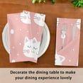 thumbnail image 6 of Napkin Satin Napkin 20*20Inchx4 Kitchen Towel Dinner Plate Towel Decorative Towel Napkin Tea Towel Suitable For Kitchen Table Cartoon Cat, 6 of 8