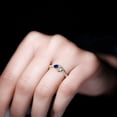 thumbnail image 3 of Rosec Jewels Toi Et Moi Promise Ring with Lab Diamond and Sapphire - Ready to Gift for Valentines Day, 10K Yellow Gold, US 10.50, 3 of 5