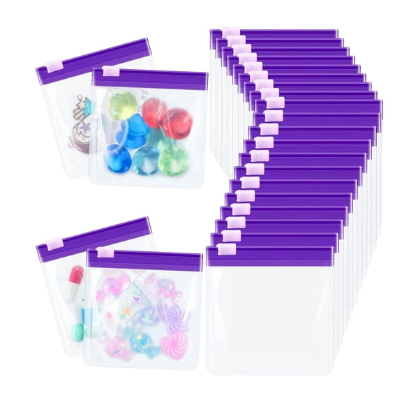 10 Pack Colorful EVA Pill Pouch Bag, Eco Friendly Travel Portable Medicine Organizer, Lightweight Zipper Pill Case Container, for Daily Vitamin Tablet Storage On The Go Purple