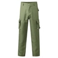 thumbnail image 3 of LIUJUNSHOP Men's Cargo Pants Men's Cargo Pants Casual Button Front Trousers Versatile Loose Fit Woven Pocket Design Comfortable, 3 of 4