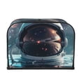thumbnail image 2 of Uemuo Astronaut Helmet Reflections Print Toaster Cover 4 Slice, Small Kitchen Appliance Covers, Toaster Oven Cover with Loop, Bread Machine Cover Dust Cover Protection, 2 of 7