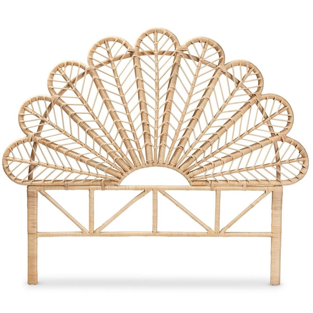 Baxton Studio Queen Modern Bohemian Rattan Standalone Headboard