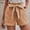 Khaki, variant on Summer Saving Clearance AXXD Women'S Shorts Pocket Fashion Solid Color Casual Wide Leg Loose High Waist Lace-up Shorts Spring Photo-Ready Outfits