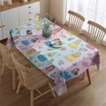 thumbnail image 2 of Rainbow Princess Flower Pattern Rectangle Tablecloth 60"x84",Waterproof Polyester Rectangle Table Cloth, Wipeable Spillproof Polyester Tablecloth for Dining, Camping, Indoor and Outdoor, 2 of 5