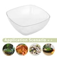 thumbnail image 3 of HINTRMENT Serving Salad Bowl Square Acrylic for Dining Housewarming 1Pack, 3 of 8