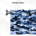 thumbnail image 5 of Drapery Wear Rod Short Curtain 54x18in Filter With Light Feature For Easy Installation Rod Free For Bedroom Kitchen Bathroom\r\n Vector Camouflage Pattern Blue_4, 5 of 7