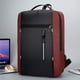thumbnail image 1 of Mochila para portátil de 16 pulgadas, delgada, carga USB, colegio, regalos, mujeres con doble hombro, hombres con gran capacidad, rojo, 1 of 5
