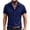 Navy, variant on JULMCOMO Cotton Linen Shirts for Men Collared Roll Cuff Short Sleeve Breathable Lightweight Casual Summer Button Down Shirt White L