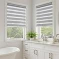 thumbnail image 2 of Cordless Zebra Blinds Dual Layer Roller Blinds (W x H ) -Stop Roller Blinds for Doors Light Filtering Sheer Shades for Home Light Control for Day and Night, 2 of 7