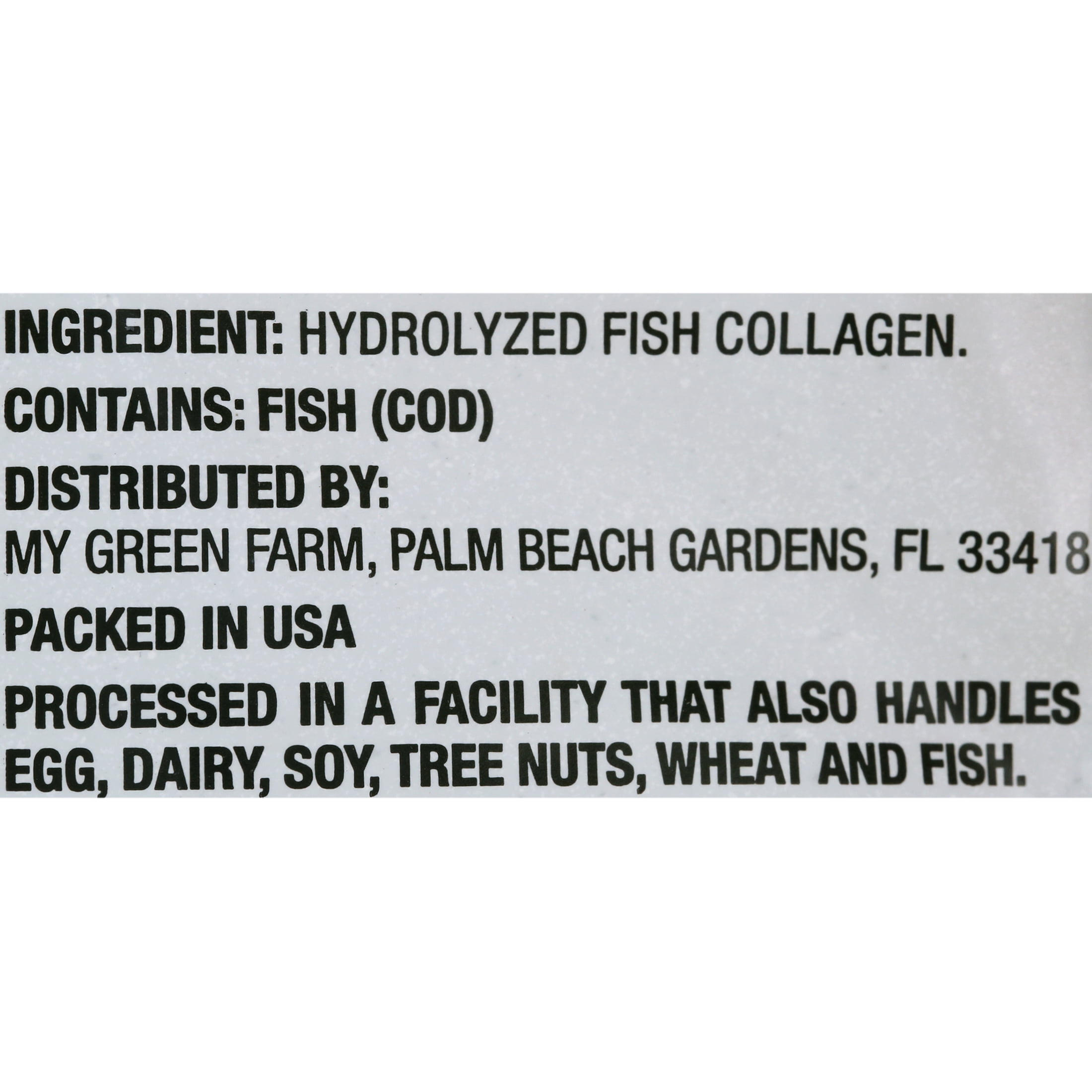 (3 pack) My Green Farm Marine Collagen Unflavored Powder Drink Mix, 7 oz (198g) – Allergen-Free, Non-GMO
