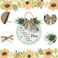 thumbnail image 3 of Eveokoki Spring Wreaths Sign for Front Door Farmhouse Spring Door Hanger Decor Rustic Wooden She Is Srtrong Mom Hanging Door Wall Sign for Spring Seasons Holiday 12In, 3 of 5
