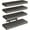 Grey, variant on 15.8‑inch wall‑mounted floating shelves, vintage wood finish, 4‑piece set with concealed brackets. Ideal for bathroom, living room, bedroom, kitchen, and decorative wall display.