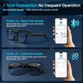 thumbnail image 3 of AI Smart Translation Glasses, Unisex 140+ Languages Bluetooth Glasses with Mic & Speakers, Auto-Connect Hall Switch, Blue Light Blocking for Indoor/Outdoor Use, 3 of 7