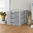 thumbnail image 2 of Sterilite Medium Weave 3 Drawer Storage Unit Versatile Organizer, 16-Pack, 2 of 10