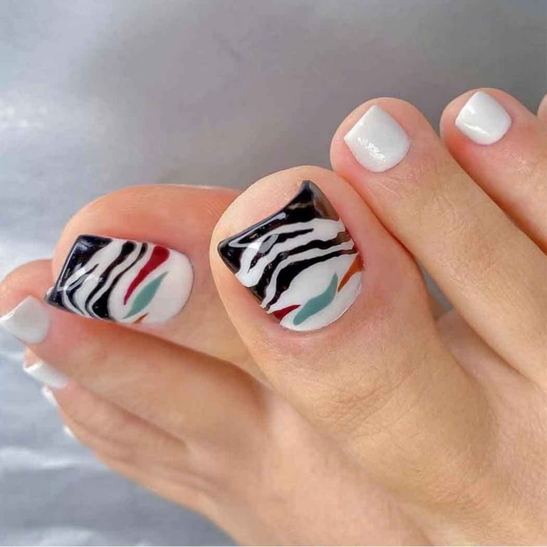 Zebra Print Toe Nails