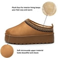 thumbnail image 2 of Alpine Swiss Emily Womens Platform Slippers Fluffy Warm Slip On Short Ankle Boot, 2 of 7
