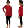 thumbnail image 5 of COUVER Unisex Soft Cotton Solid Color Long Sleeve Kids/Children's Crew Neck Shirt, Red 18M, 1 Pack, 5 of 7
