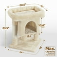 thumbnail image 4 of Yaheetech 23.2″ H Spacious Cat Tree with Wide Top Perch for Indoor Cats, Beige, 4 of 6