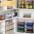 thumbnail image 4 of X-COSRACK 4-Pack Stackable Wire Storage Baskets, Foldable Carbon Steel Pantry Organizer Bins, Extra Large, Black, 4 of 7