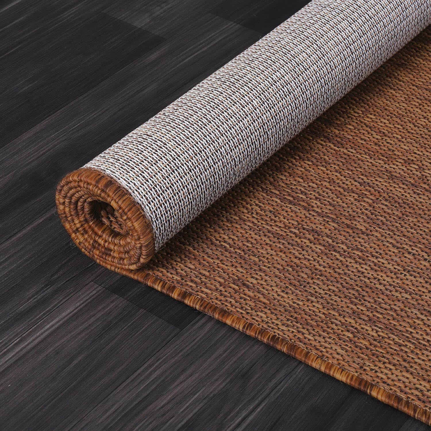 CAMILSON Solid Washable Waterproof Outdoor Indoor Area Rug Gold 9x12