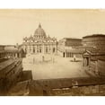 thumbnail image 2 of Brogi, Giacomo 17x15 Gold Ornate Wood Framed with Double Matting Museum Art Print Titled - St. Peters Square, 2 of 4