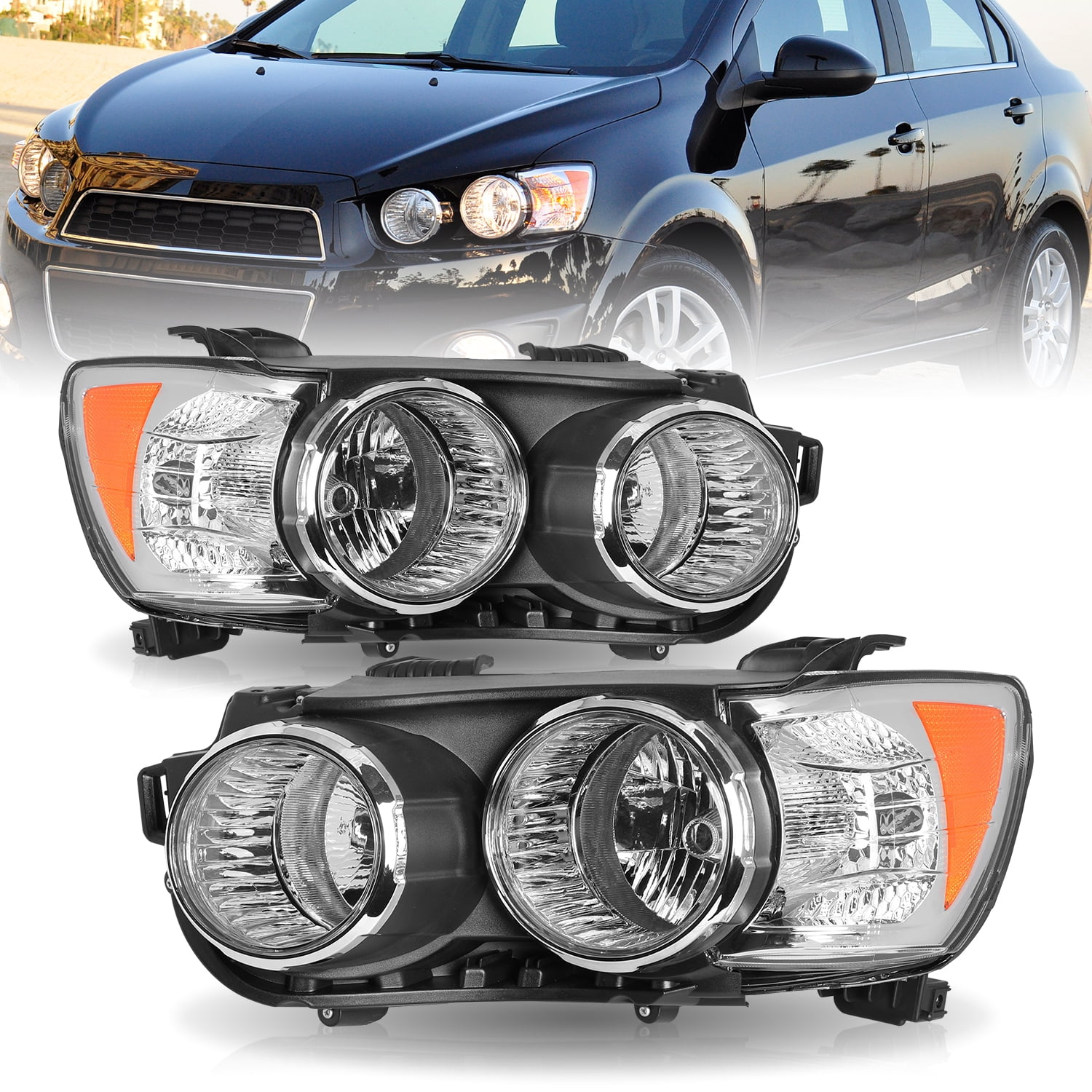 Headlight For 2012 2013 2014 2015 2016 Chevrolet Sonic Halogen Headlamp Assembly