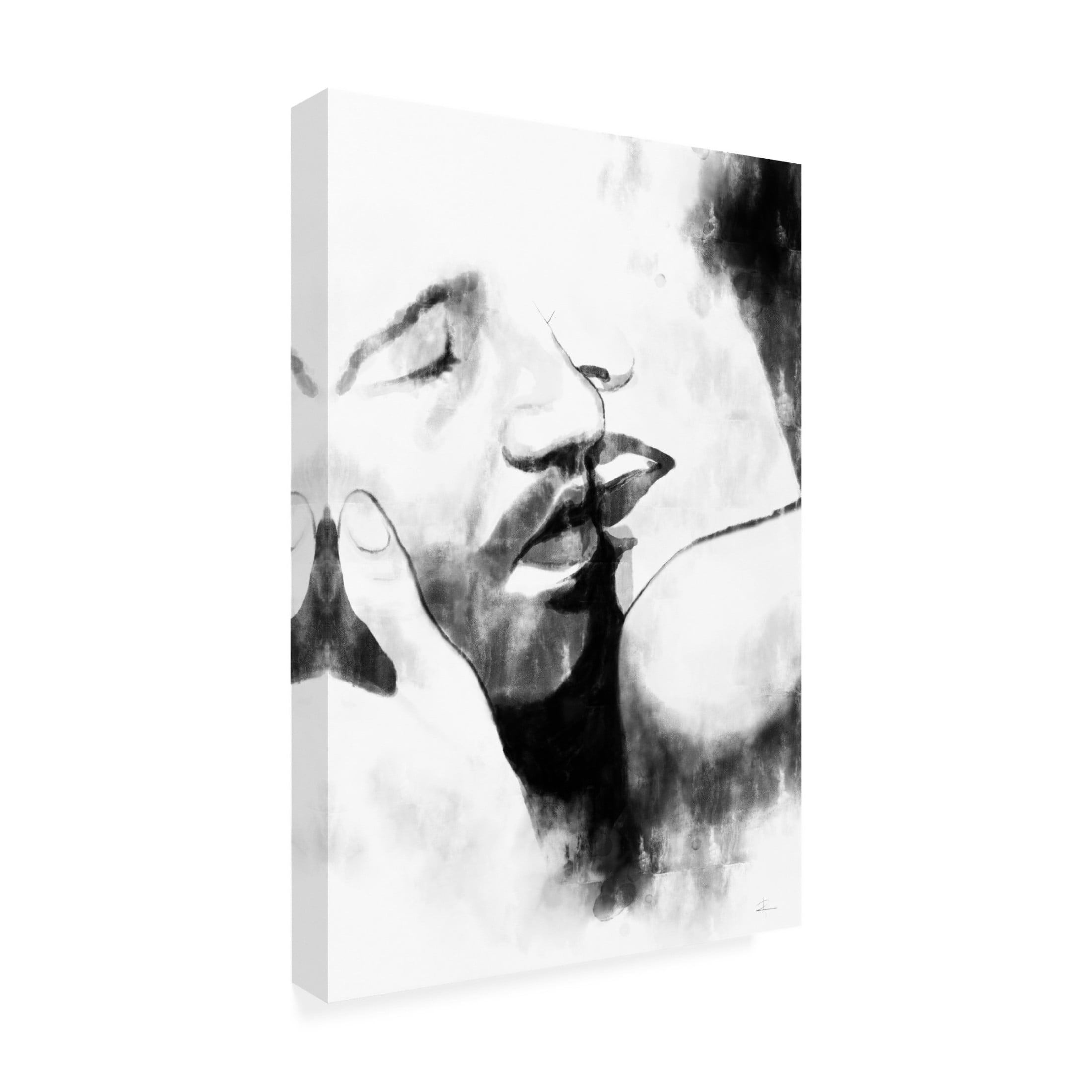 Canvas Wall Art - Pictufy Studio Ii 'Kiss Close' Wall Art for Living Room, Bedroom, or Office Décor by Trademark Fine Art - 30 x 47 Inches